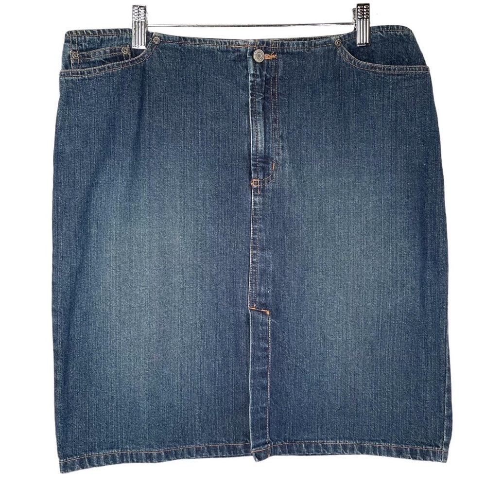 Blue Jean Skirt Zipper Front - Picture 10 of 12